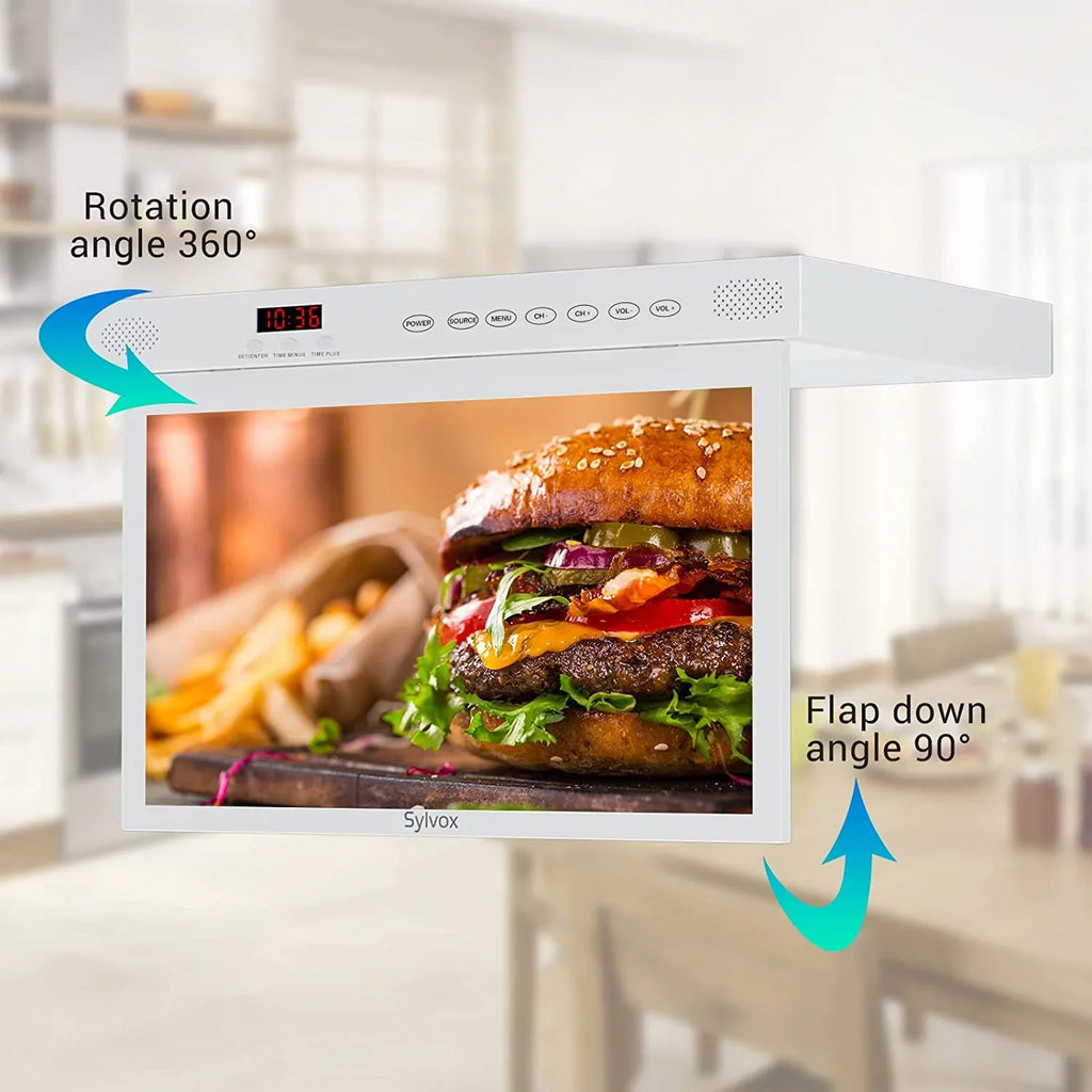SYLVOX Play, Assistant Smart WiFi 15.6 TV Built-in Cabinet Bluetooth FHD Kitchen Under TV, TV, Smart inch Android Support 1080P