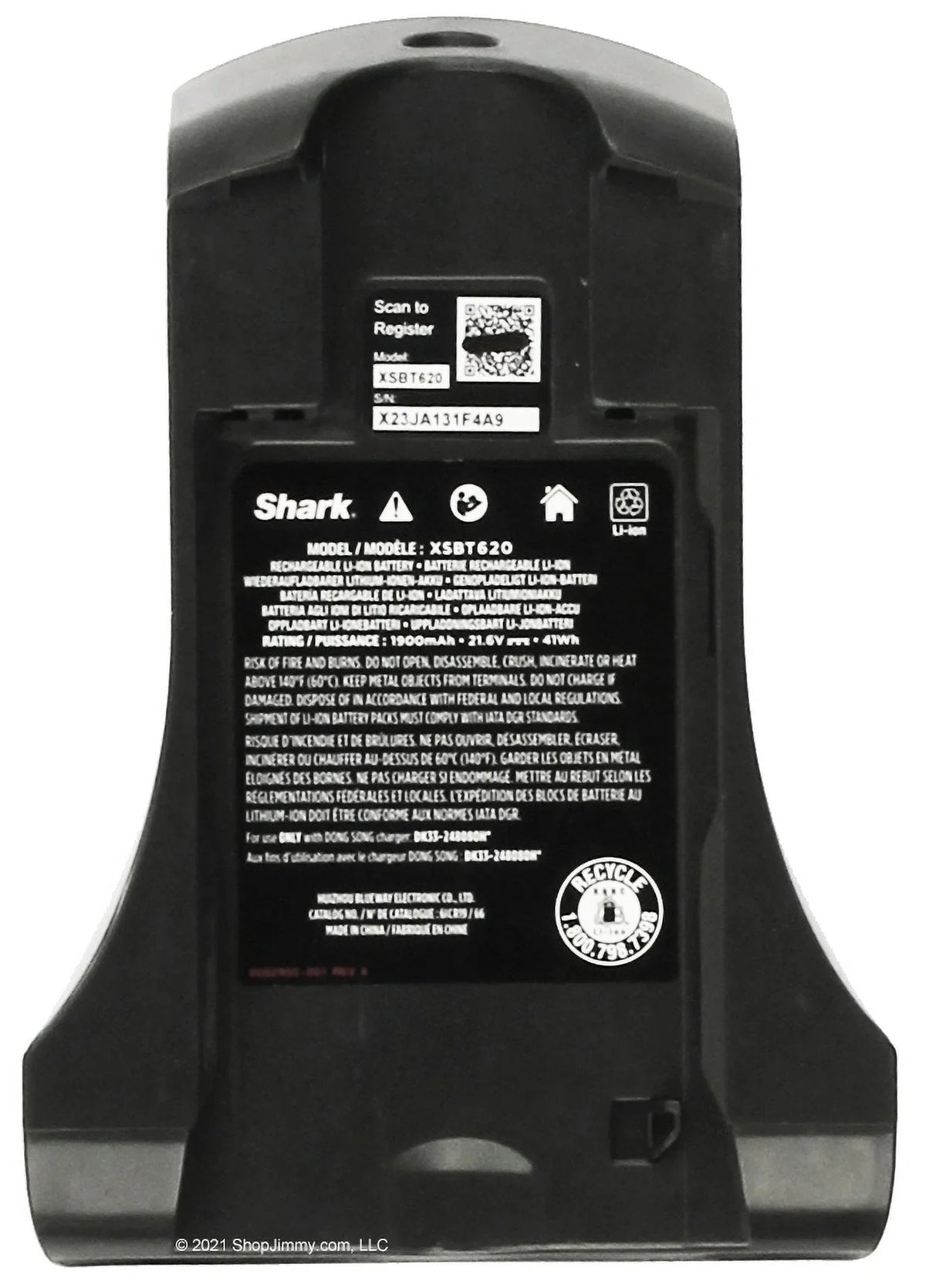 IZ162H OEM Vacuum UZ345H Battery Lithium-Ion XSBT620 UZ365H IZ362H UZ365H Shark