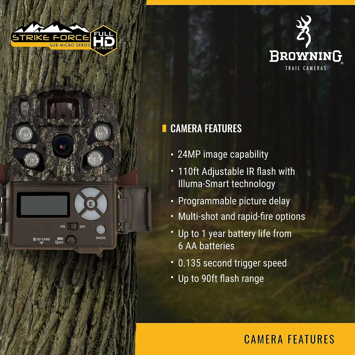 Force Trail Extreme Camera Separately Browning Sold Strike Full HD SD Card