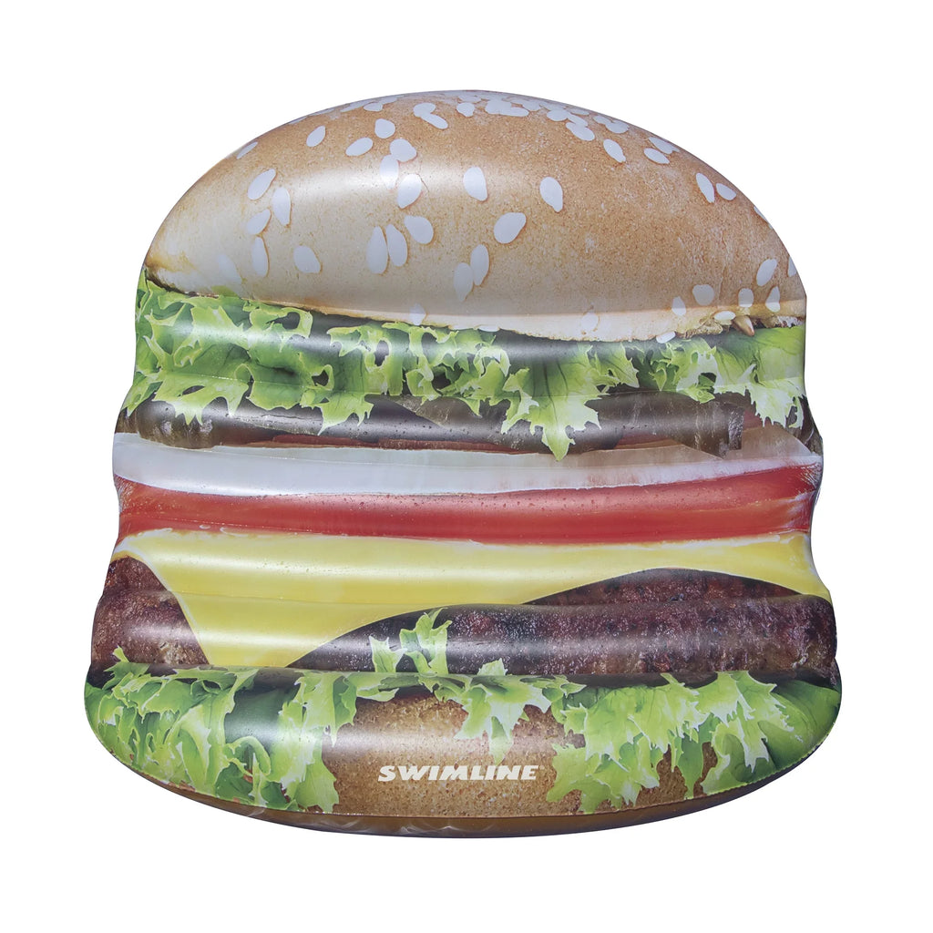 Island Cheeseburger Deluxe 60-Inch Inflatable Brown Float Swimming Pool