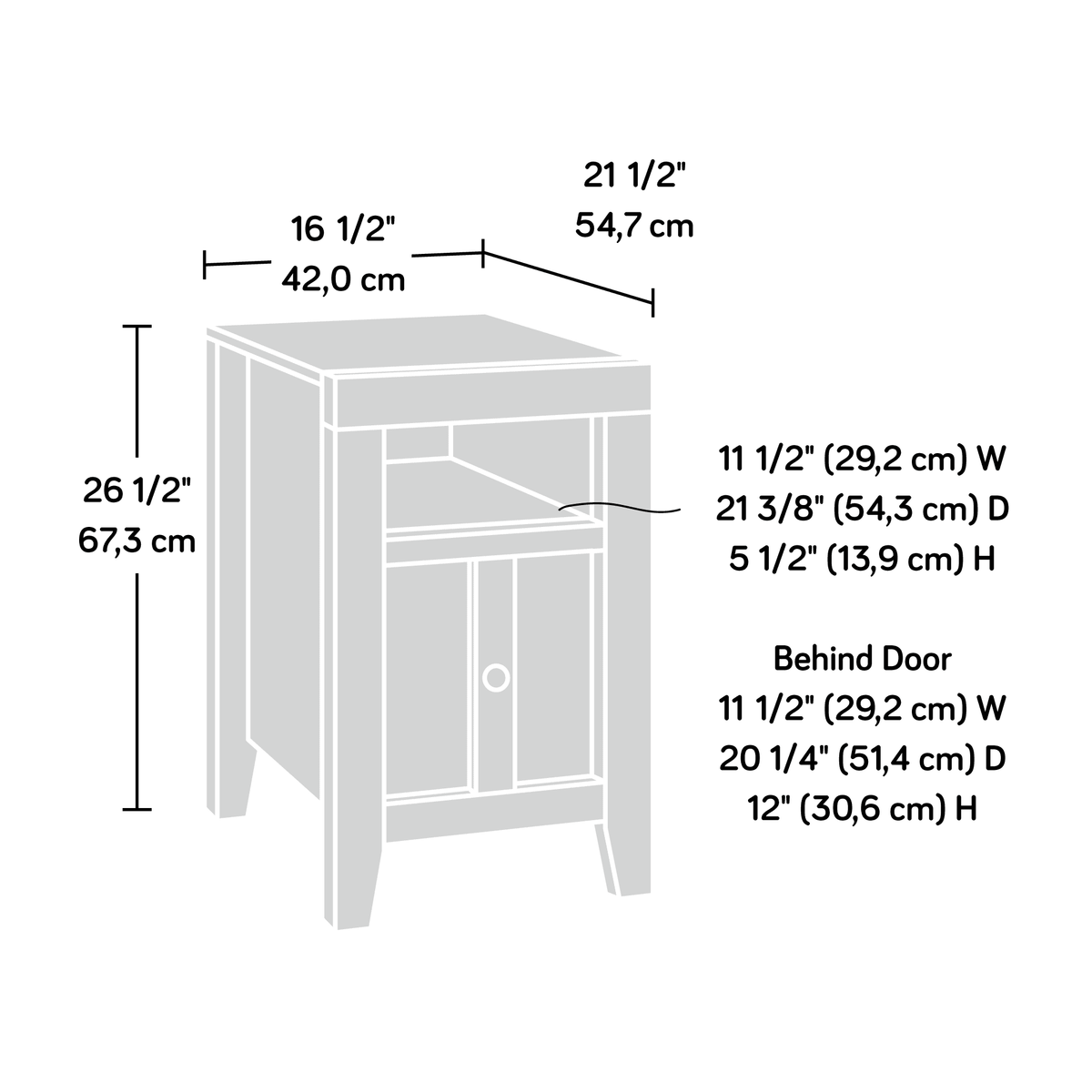 Table, Sauder Dakota Finish Pine Pass Char End