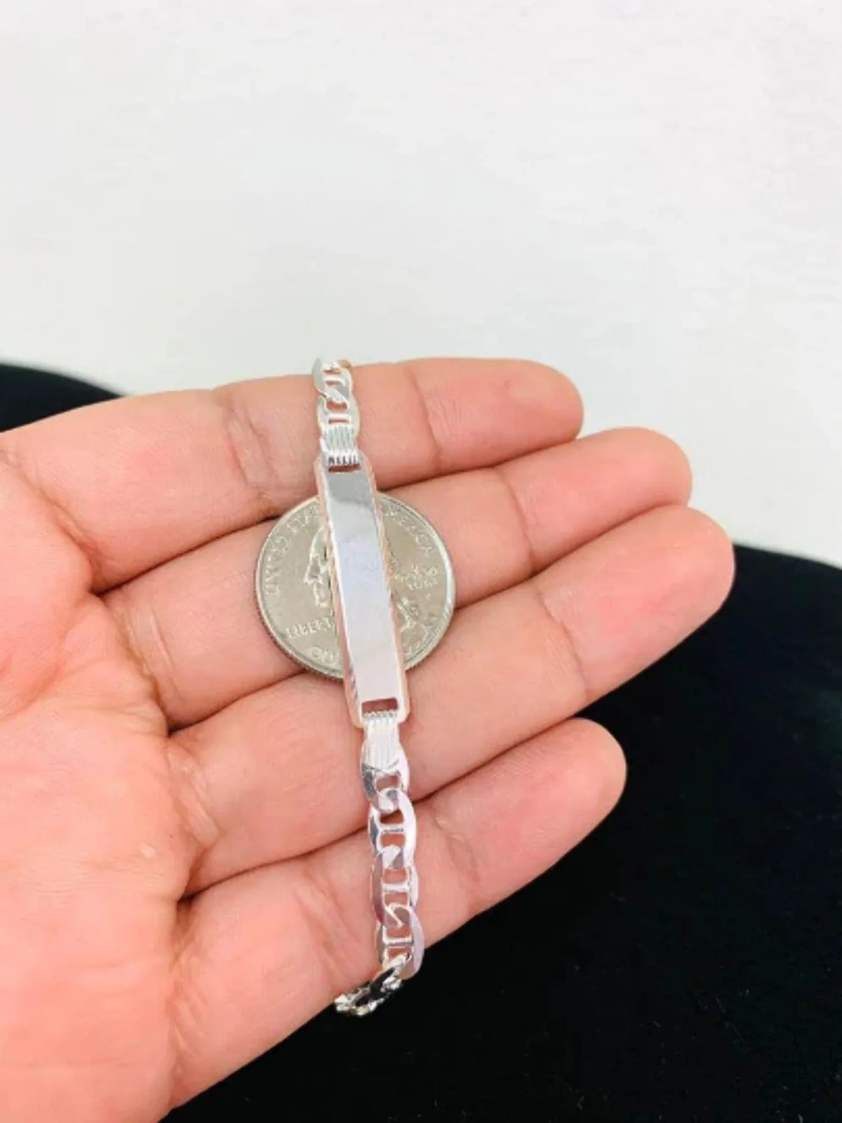 9.7g / / Mens Mariner Bracelet Mens / hombre Sterling Bracelet for in ID 925 Silver Link Bracelet 8" for Pulsera Silver Silver para 5.4mm ID Mariner