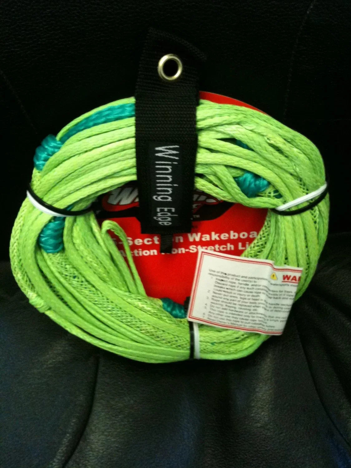 70' Non-Stretch Line, Edge Wakeboard Winning Green 5-Section Action Pro