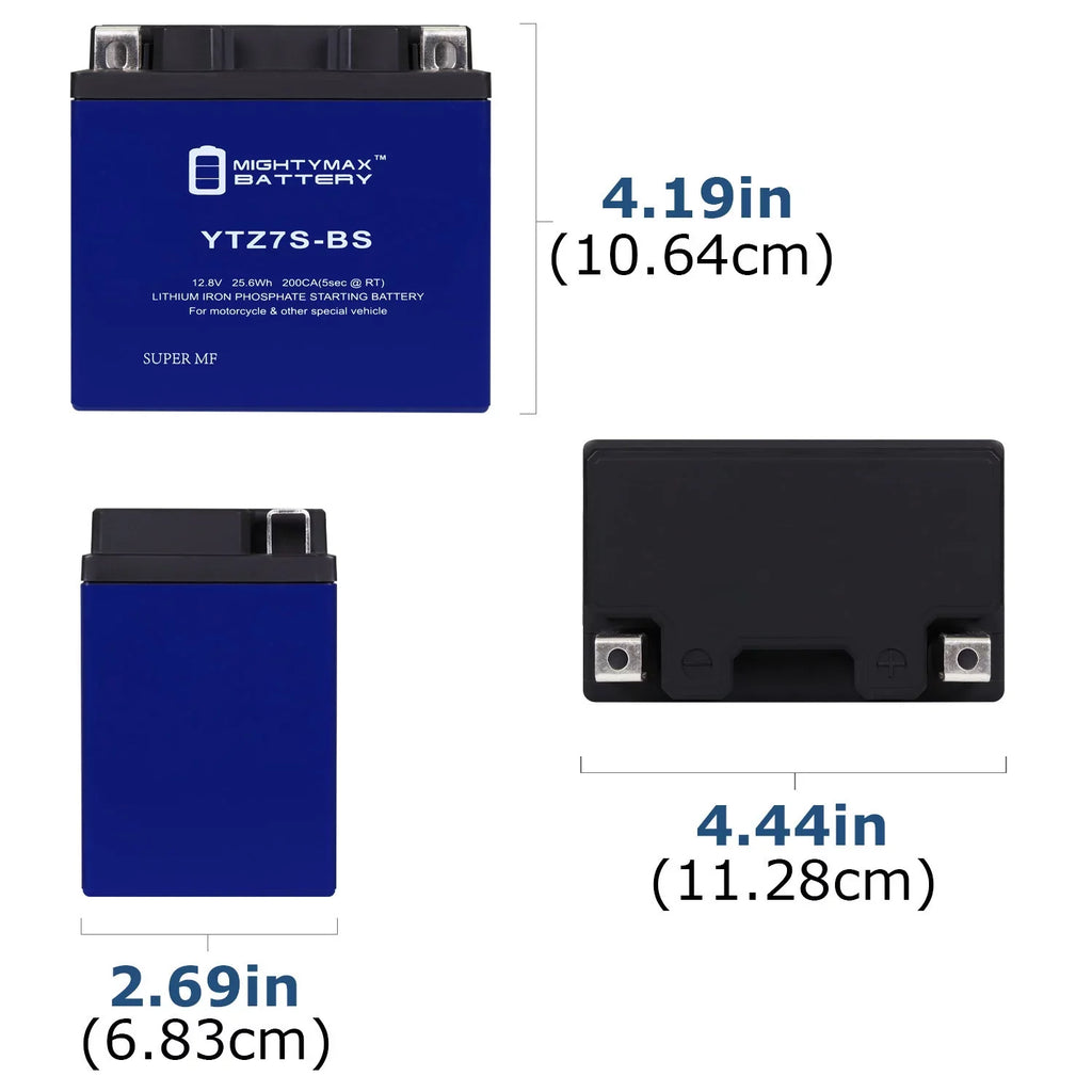 Battery 4TP-82100-10-00 Replacement Lithium for YTZ7S Yamaha