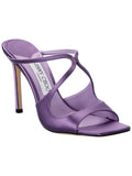 Open Anise JIMMY Womens CHOO Sandal 36.5 On Slip Purple Stiletto Toe Comfort Heeled 95 outfit