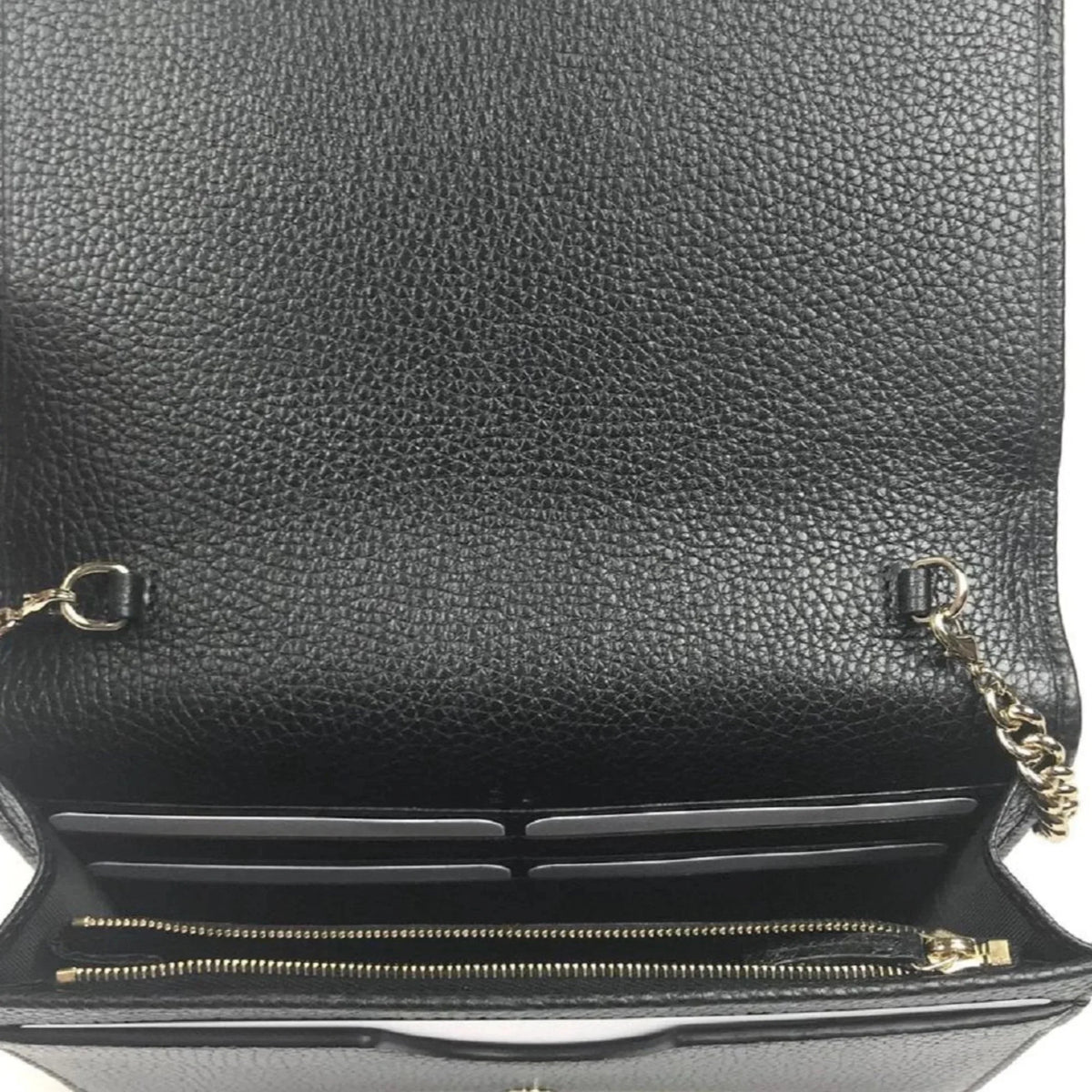 Leather on Soho Body Wallet Bag Cross Chain Black