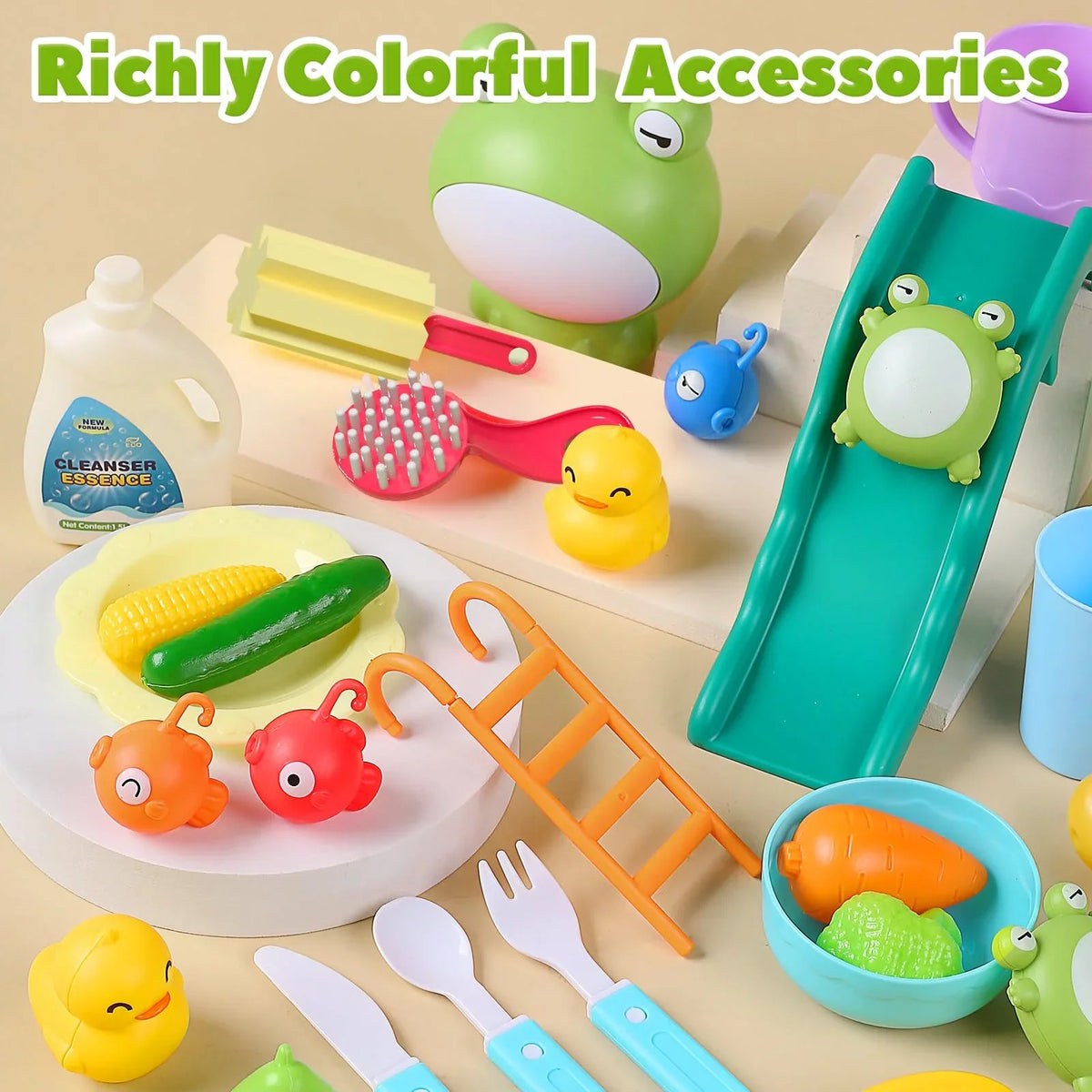 Floating Play Role Fishing Dishwasher Play Faucet, Sink for with with Kids Play, Pool Upgraded Kitchen Running Kitchen Toys Toy Accessories, liquid Toys liquid, Electric Toy Sink Play
