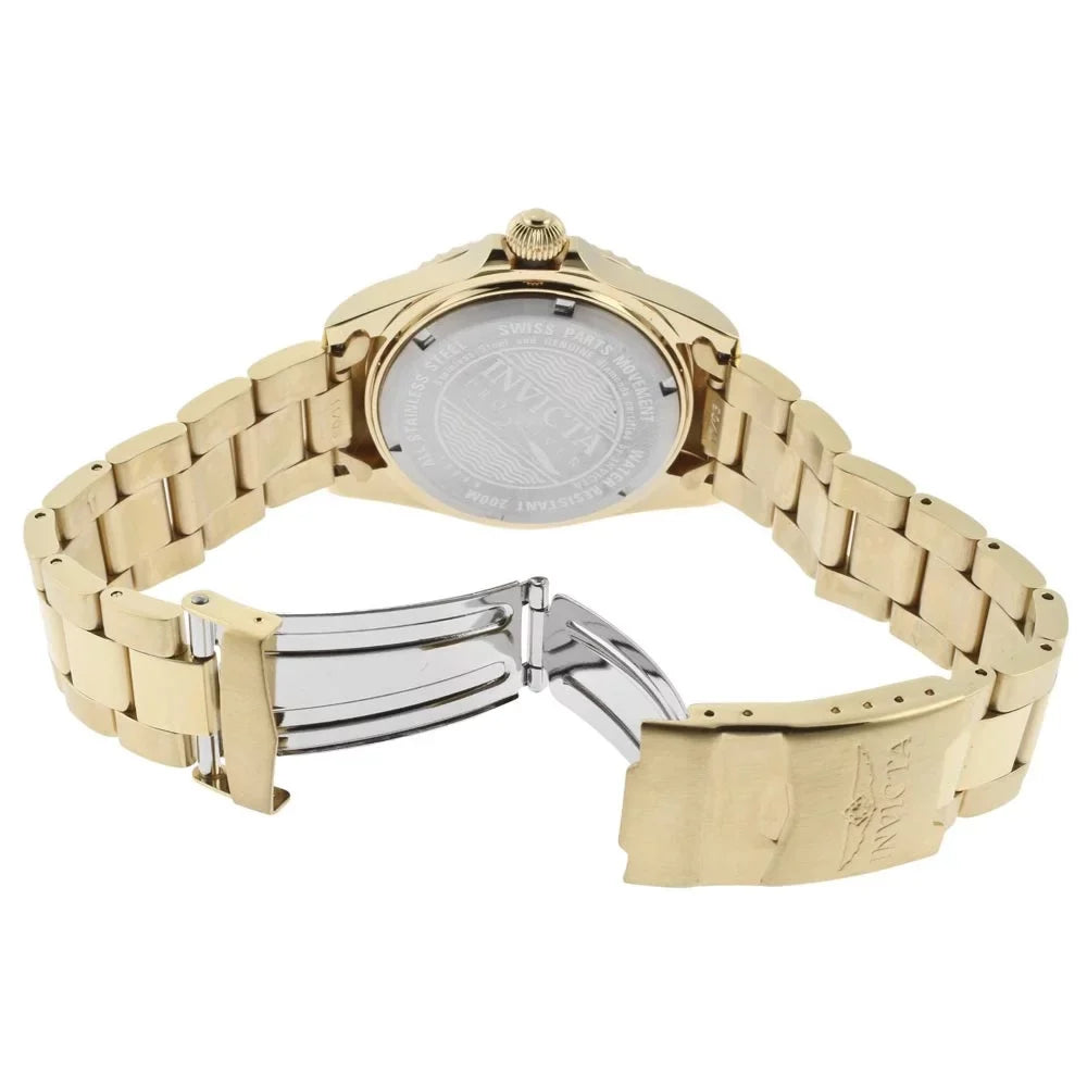 Tone Steel 15249 Diver Gold Pro Watch Dive Invicta Dial Women's Gold Yellow