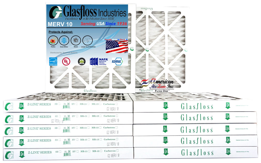 In Filter 10 Home - The - or Air 2" AC - - Filter 12) Air Furnace - USA. (Pack 20x22x2 Made MERV - HVAC Filter of Glasfloss Office Air or Pleated