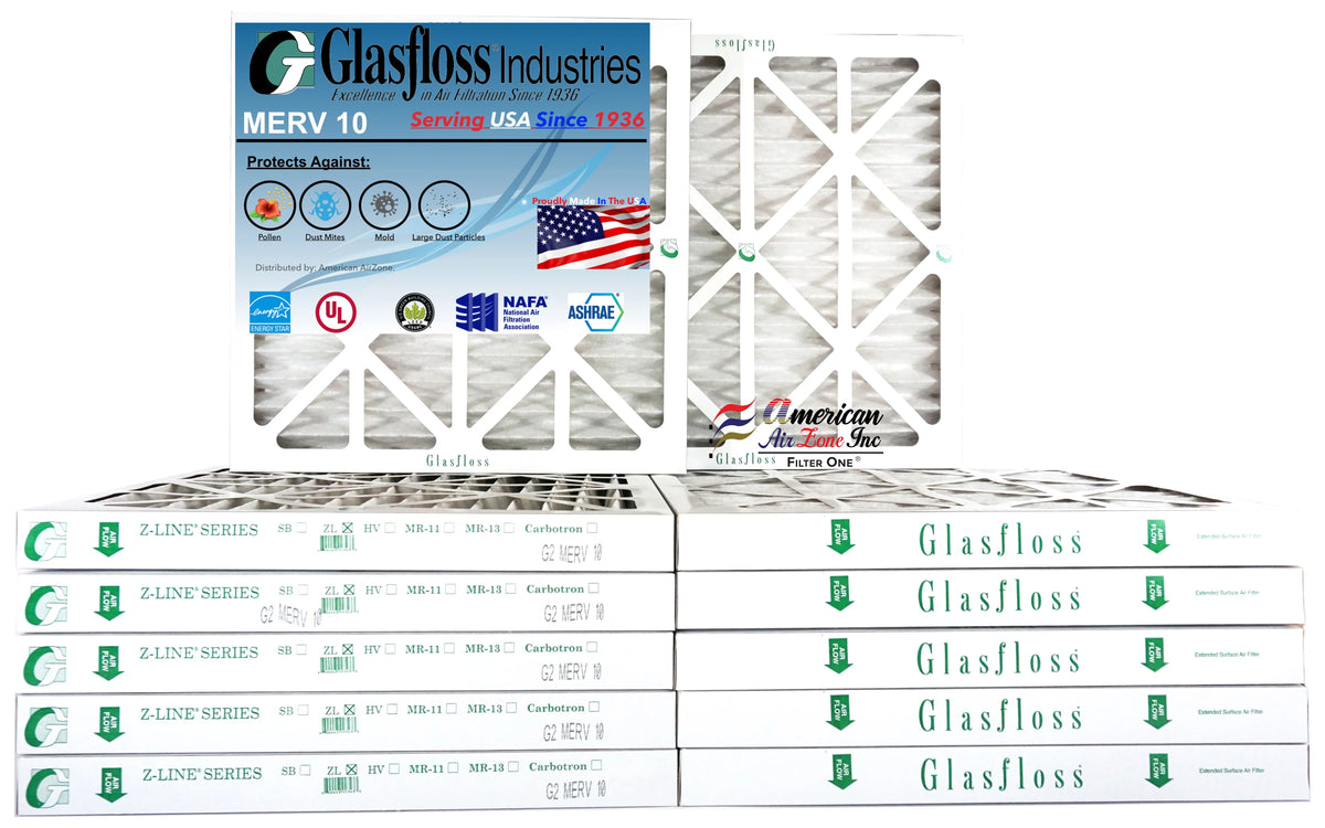 In Filter 10 Home - The - or Air 2" AC - - Filter 12) Air Furnace - USA. (Pack 20x22x2 Made MERV - HVAC Filter of Glasfloss Office Air or Pleated