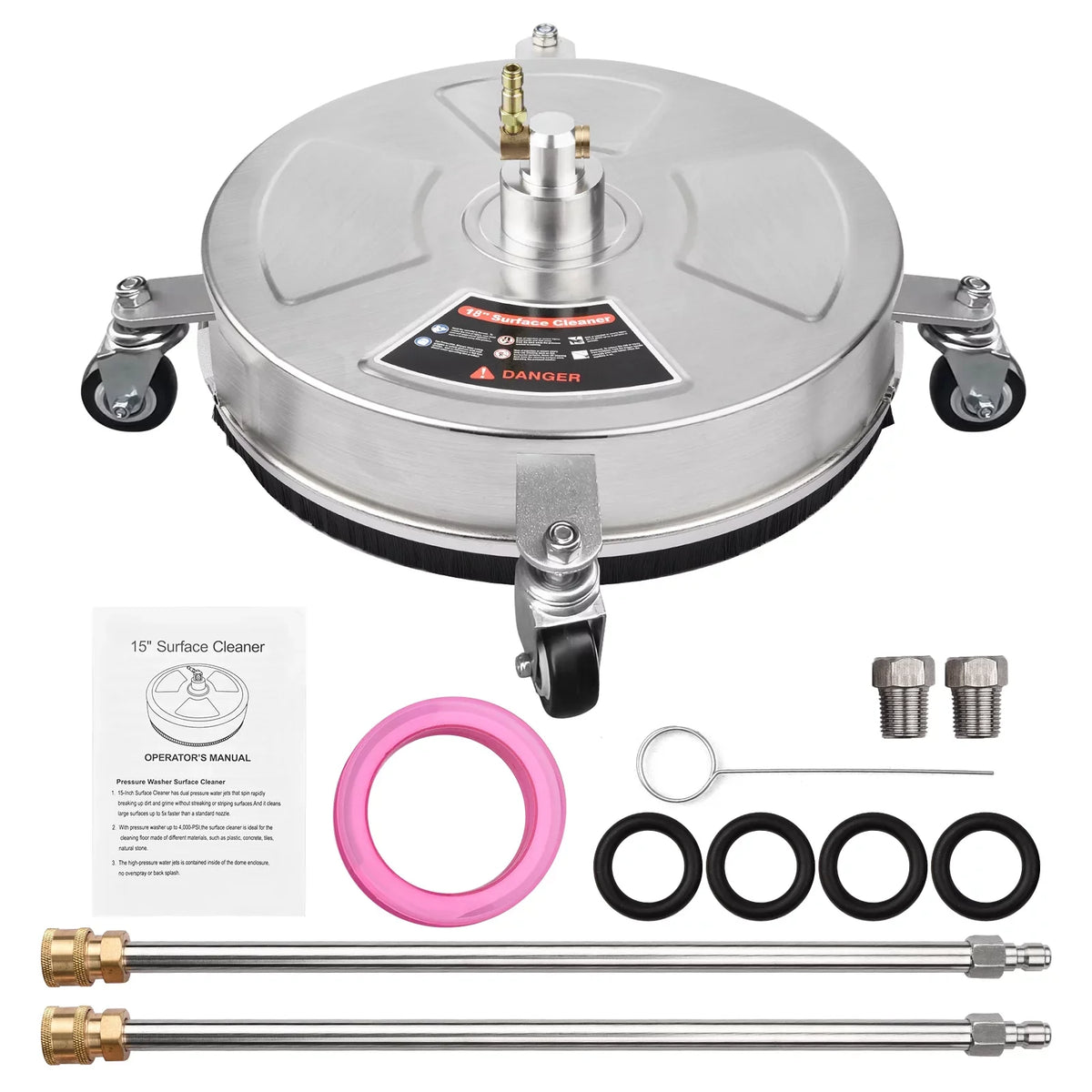 2 4 Cleaner Dazzduo electric Hand Steel 4 Wands machine,Quick 1/4 Wheels Stainless Stainless clean Push 2 Power Wheels type Pressure floor Pressure Stainless Steel Power Nozzles 2 Pressure