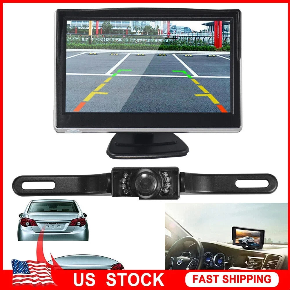 Monitor Night HD Jahy2Tech Kit 5" Wireless Car View Backup Rear Vision Waterproof Camera
