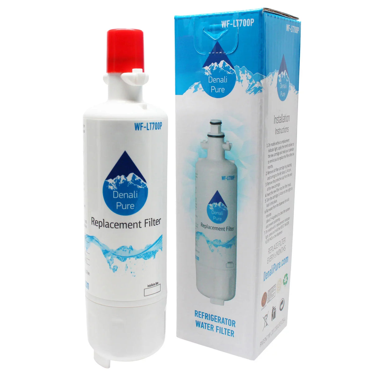 & & Filter - 79572052110 Kenmore Refrigerator Filter with Compatible Replacement liquid Kit for LT700P 3-Pack Kenmore LT120F Air Fridge