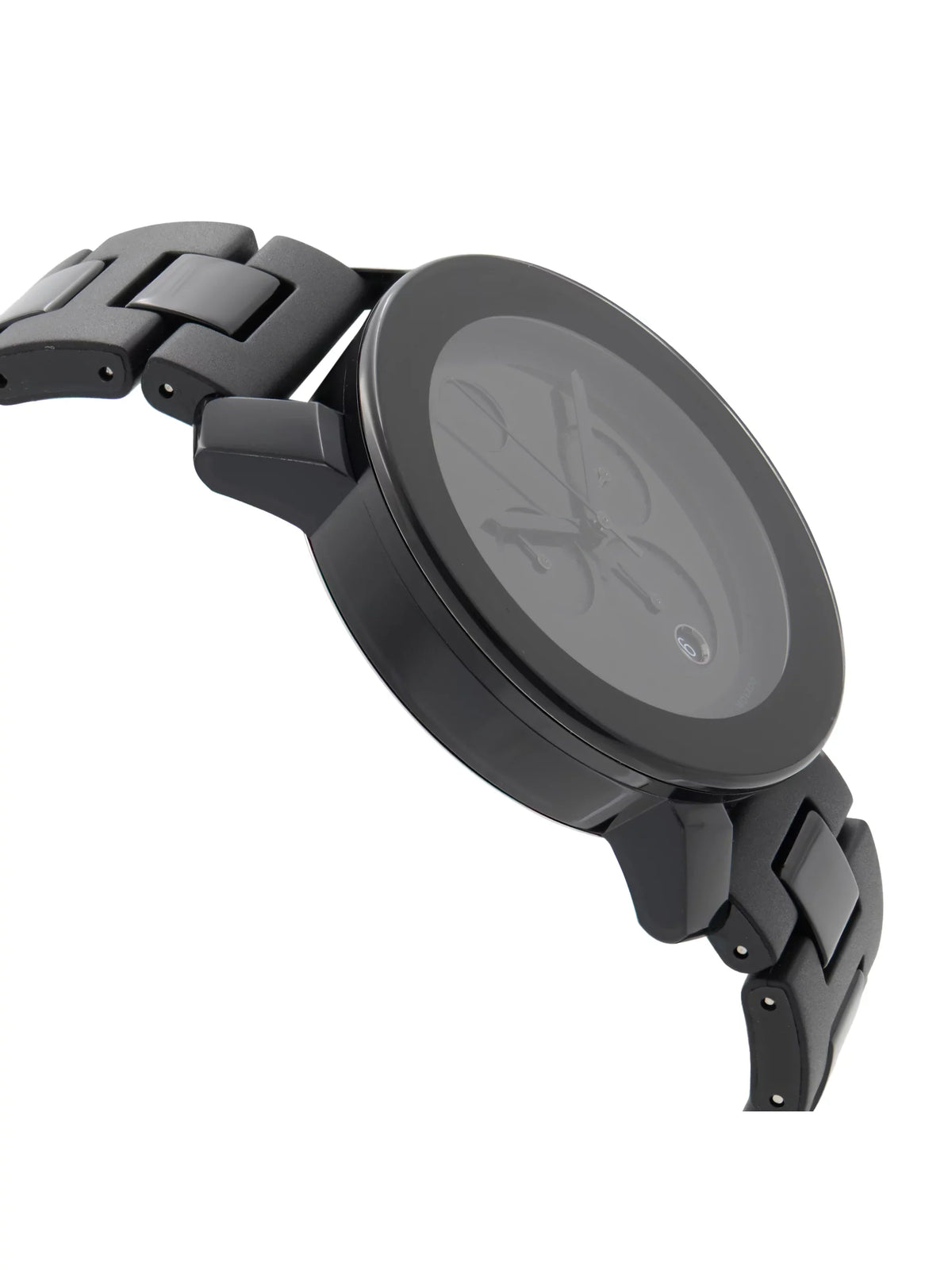 Steel 43mm Dial Movado Mens 3600048 Resin Black Quartz Plastic Watch Bold