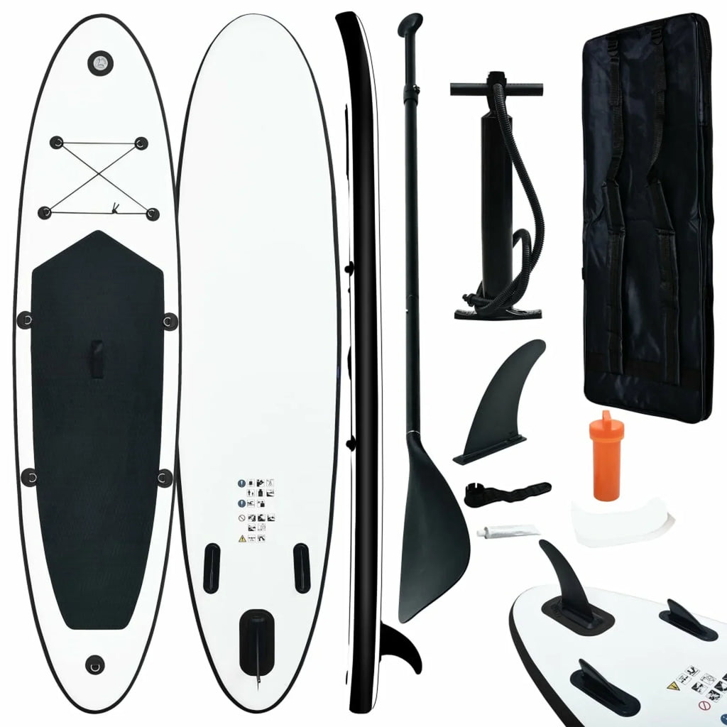 ametoys Board Black White Inflatable Set Paddle and