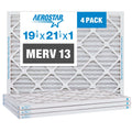 x the 19 USA Pleated Made 13, in 7/8x21 1/2x1 x 1, Aerostar MERV 19 Air 7/8 of 4, Filter, Box 1/2 21