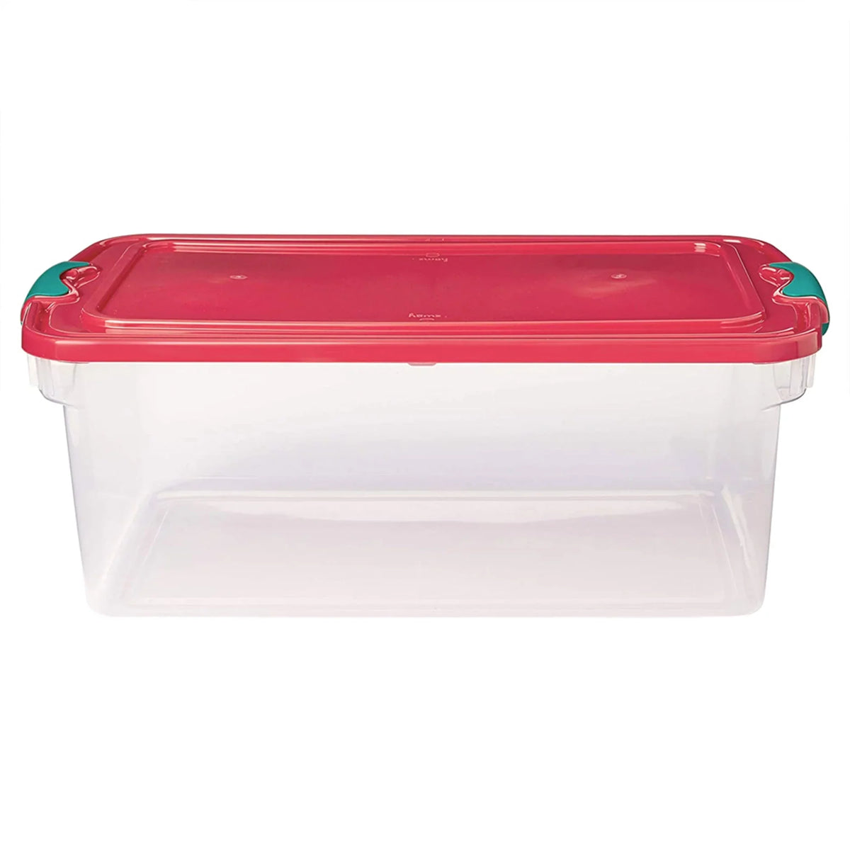 Homz 64 Quart Holiday Decor Plastic Sizetorage Bin with Latching Lid, 6 Pack