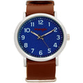 Strap Brown Dial, Wrangler design Watch Round Nato Blue 45mm