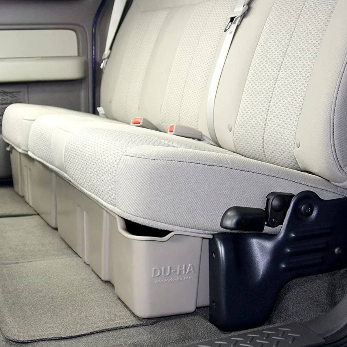 Incl. 2011-2012 Underseat Gun F150 Storage; Fits select: 2013-2014 SUPER CAB, Vehicles Gray; DU-HA DU-HA F150 Subwoofer; Rack/Organizer; Factory w/o 20096