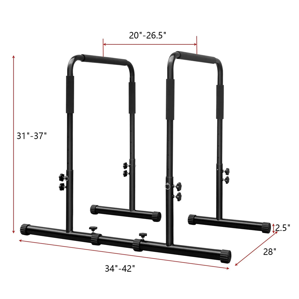 High Training Assembly Dip Versatile JOLLY with Adjustable Up Station Bar, Push Stand Functional Dip JAUNTS Strength Rehabilitation Easy for Sports Wrap, Sponge Training,