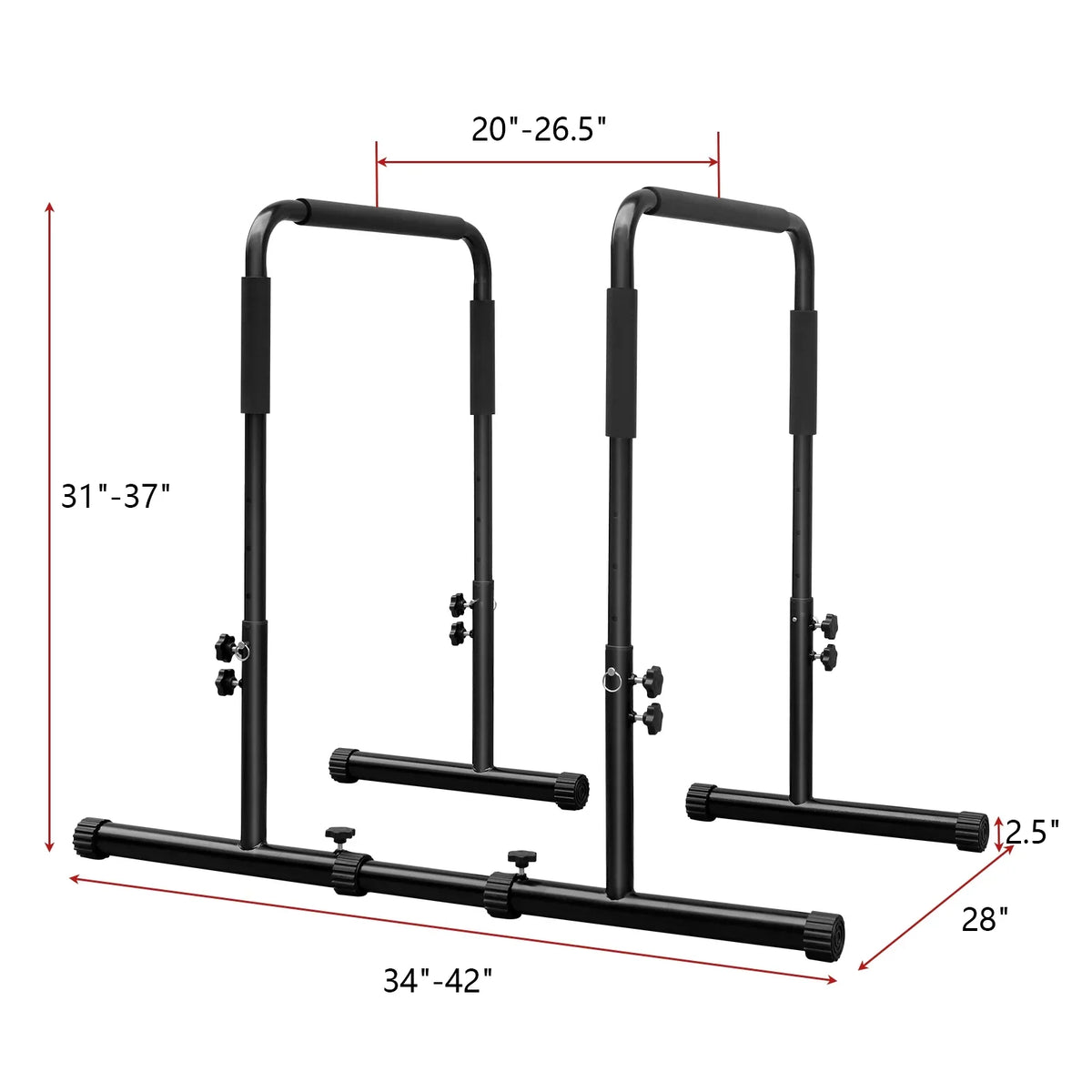 High Training Assembly Dip Versatile JOLLY with Adjustable Up Station Bar, Push Stand Functional Dip JAUNTS Strength Rehabilitation Easy for Sports Wrap, Sponge Training,