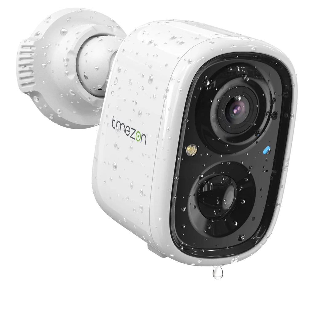 Waterproof, Night SD/Cloud 2K Camera WiFi Powered Detection, Motion exterior AI 2 Way Surveillance with TMEZON Security Rechargeable Audio, Wireless for Vision Camera Home Battery