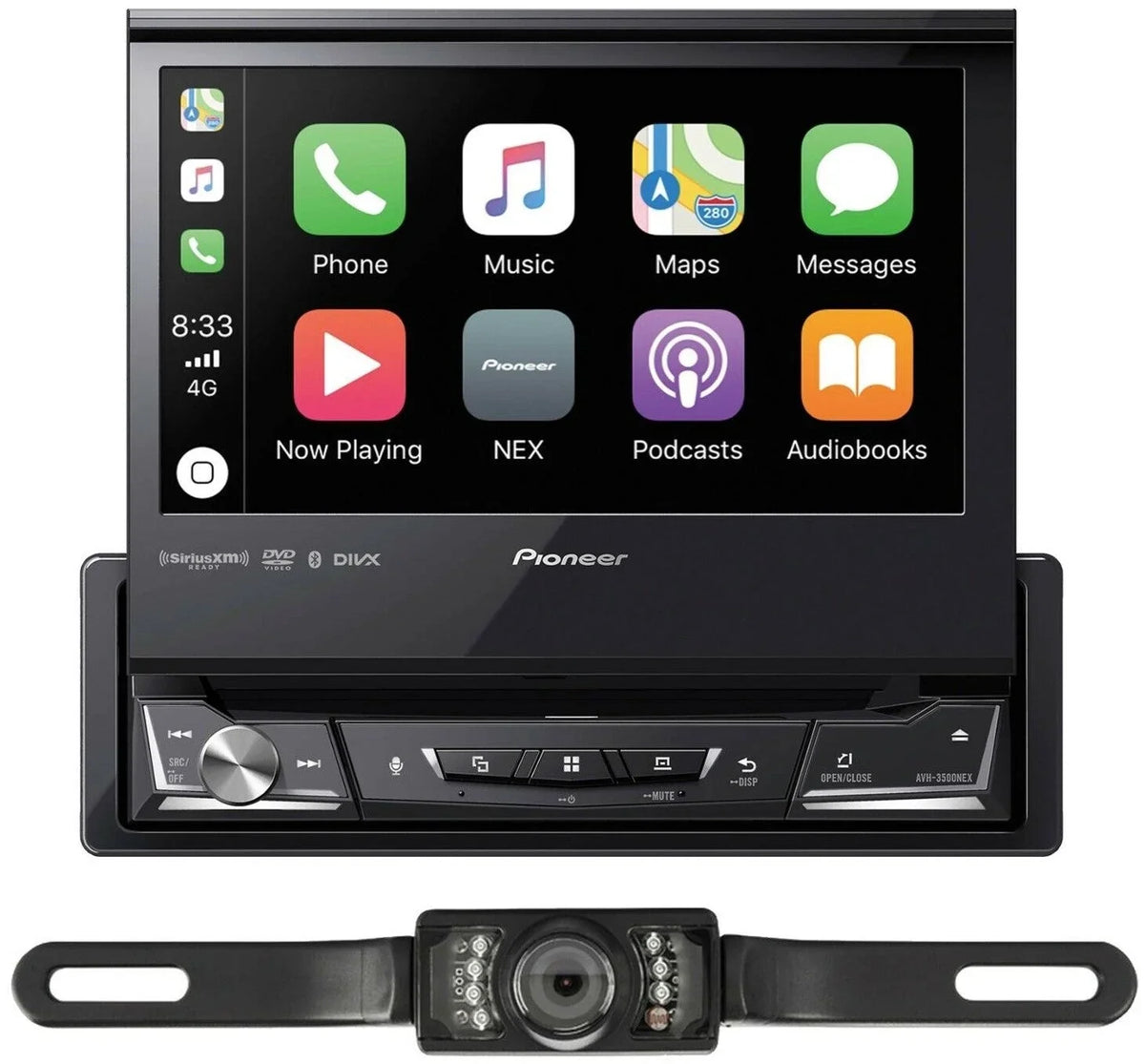 Camera Plate AVH-3500NEX Backup & License Receiver Pioneer DVD Bluetooth