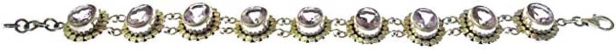 Tribal Silver to Length / Genuine for Purple Unique 8” Sterling Women Adjustable Gemstone Designer Ethnic Inch Amethyst Bracelet 925 Handcrafted 7.5” Beautifully Fashion Gypsy