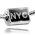 Black Ice on Cubes Sterling Silver Bead NYC Neonblond 925 Charm Clear