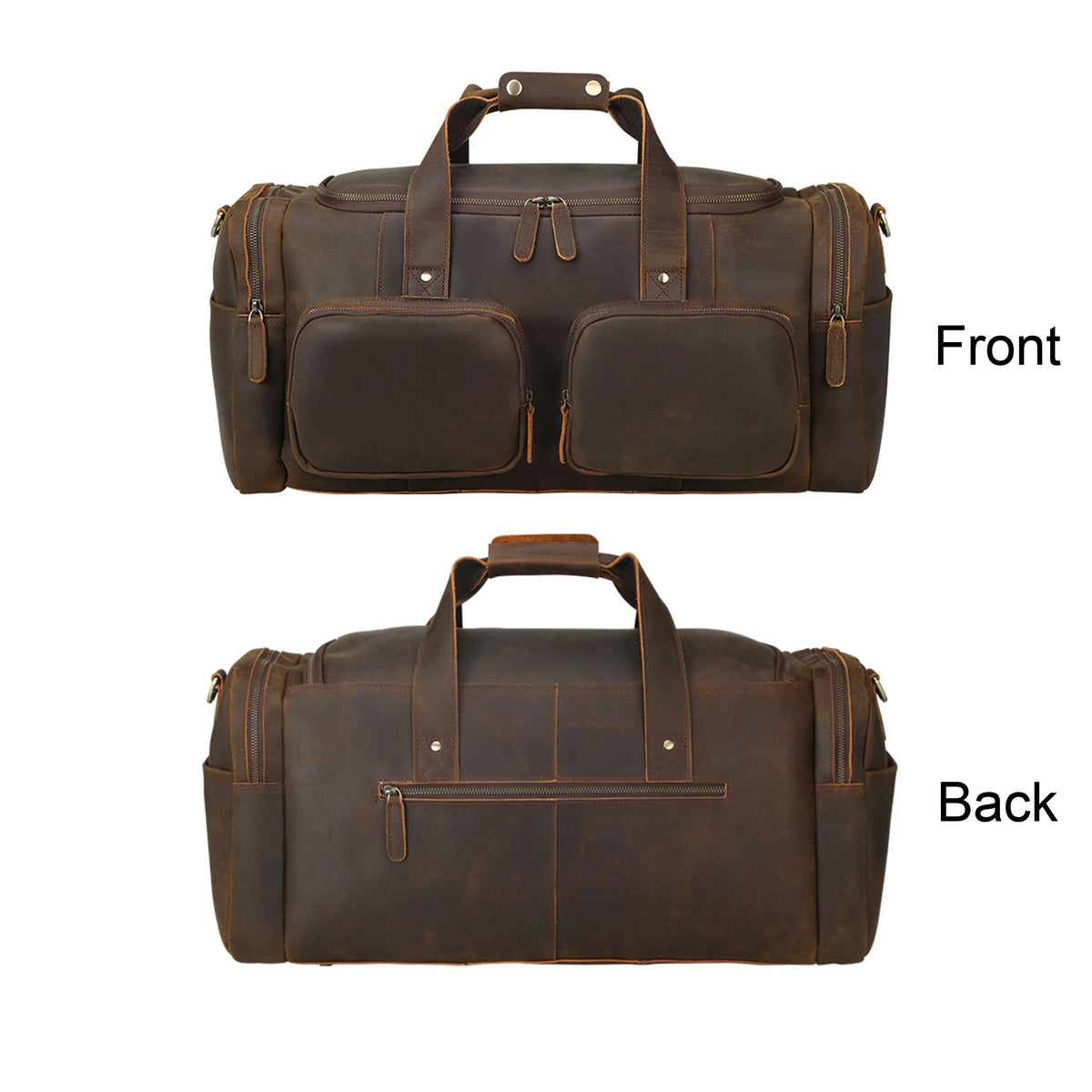Duffle Grain Bag, Leather Bag Full Travel Shoulder Bag,