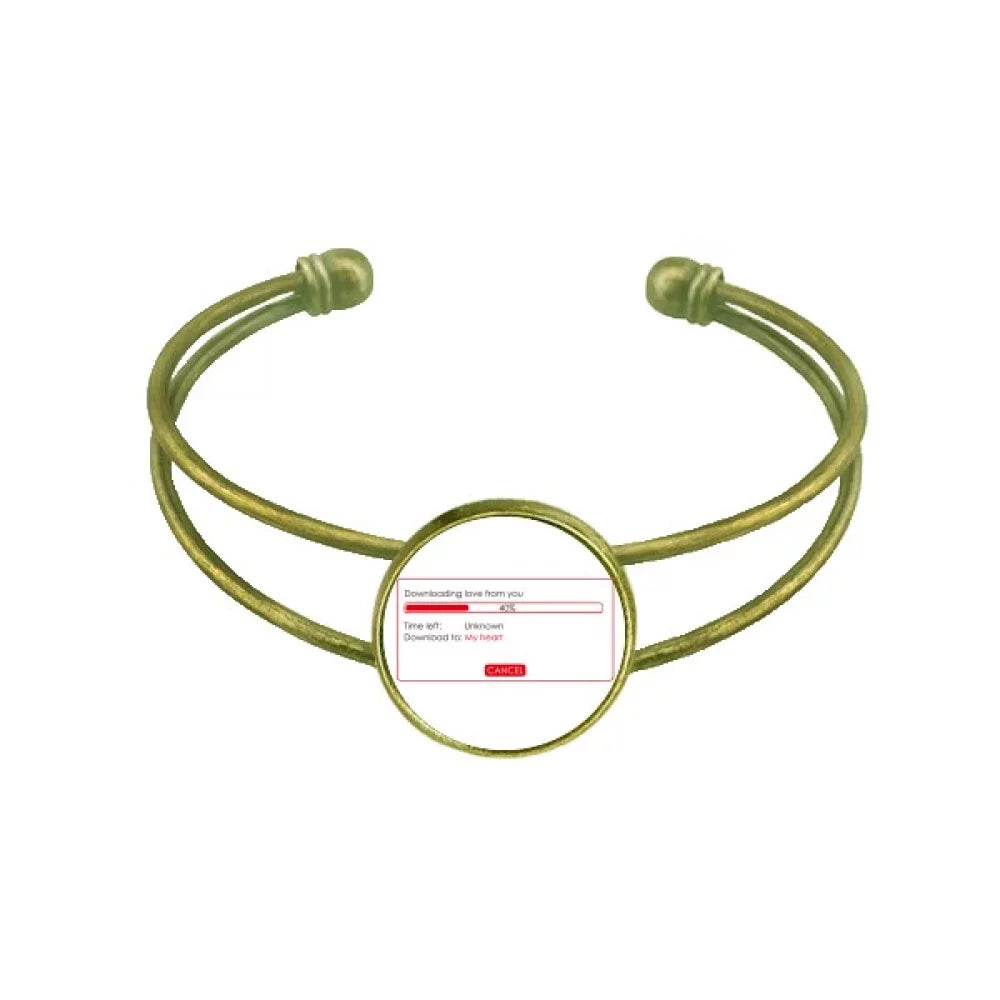 Jewelry Your Love Cuff Bracelet Open Bangle Retro Programmer Download