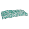 Blazing Needles  42 x 19 in. U-Sizehaped Patterned Sizepun Polyester Tufted Sizeettee & Bench Pillow, Elipse Pool