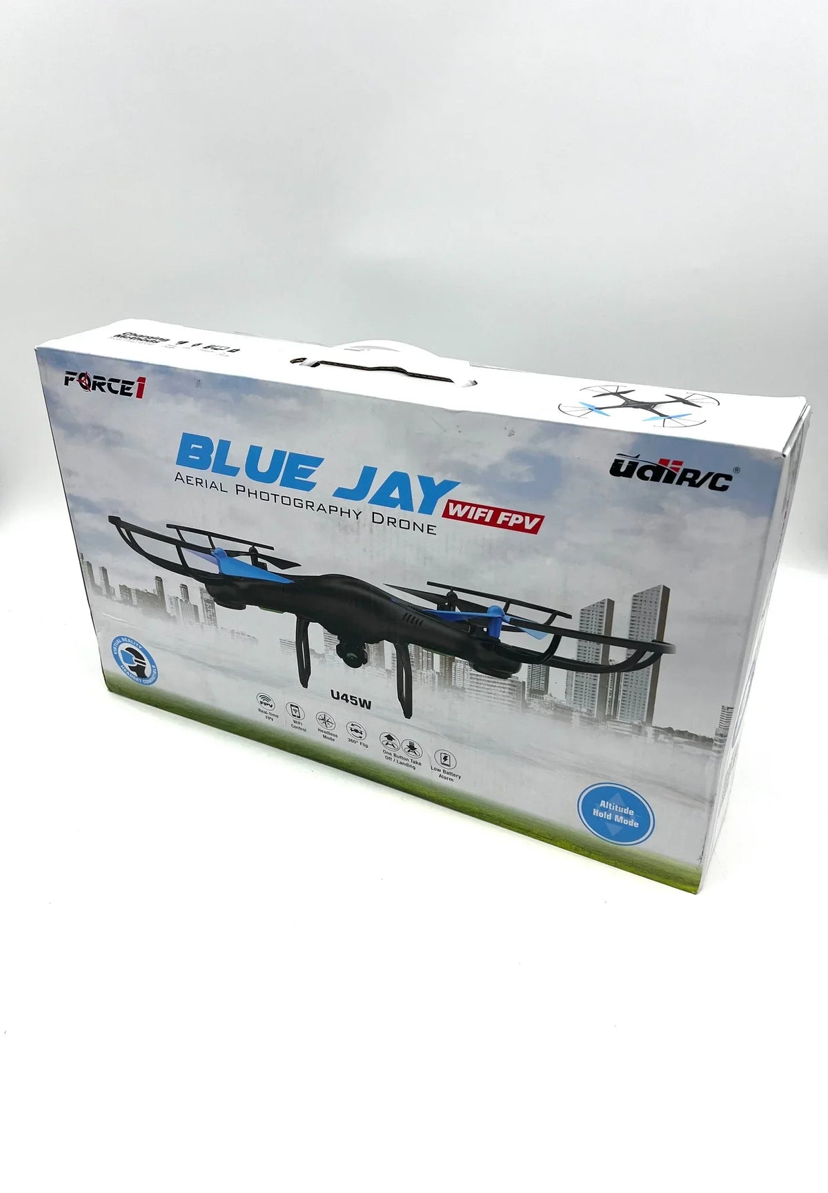 Ready Box VR Quadcopter - RTF Camera U45W for FPV Drone Open Adults Force1 BLACK/BLUE