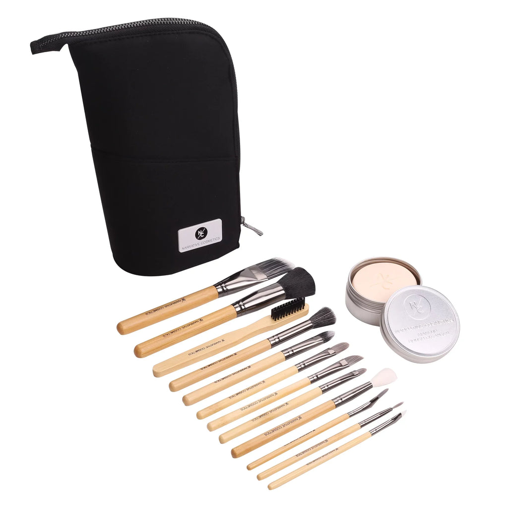 '- 12 Piece Kit Brush Makeup Essential Brush SFX Makeup Cosmetics - Collection#1 Set Effects Special Narrative