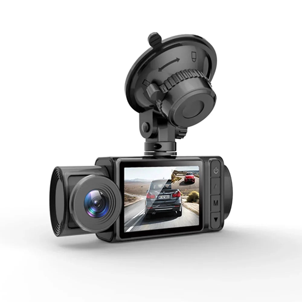 '- - Dash with Recording Reliable Multi-Language Video Enhance Mirror Rearview Recorder Driving Safety 2in Cam Clear Car 3-Camera Car Auto with