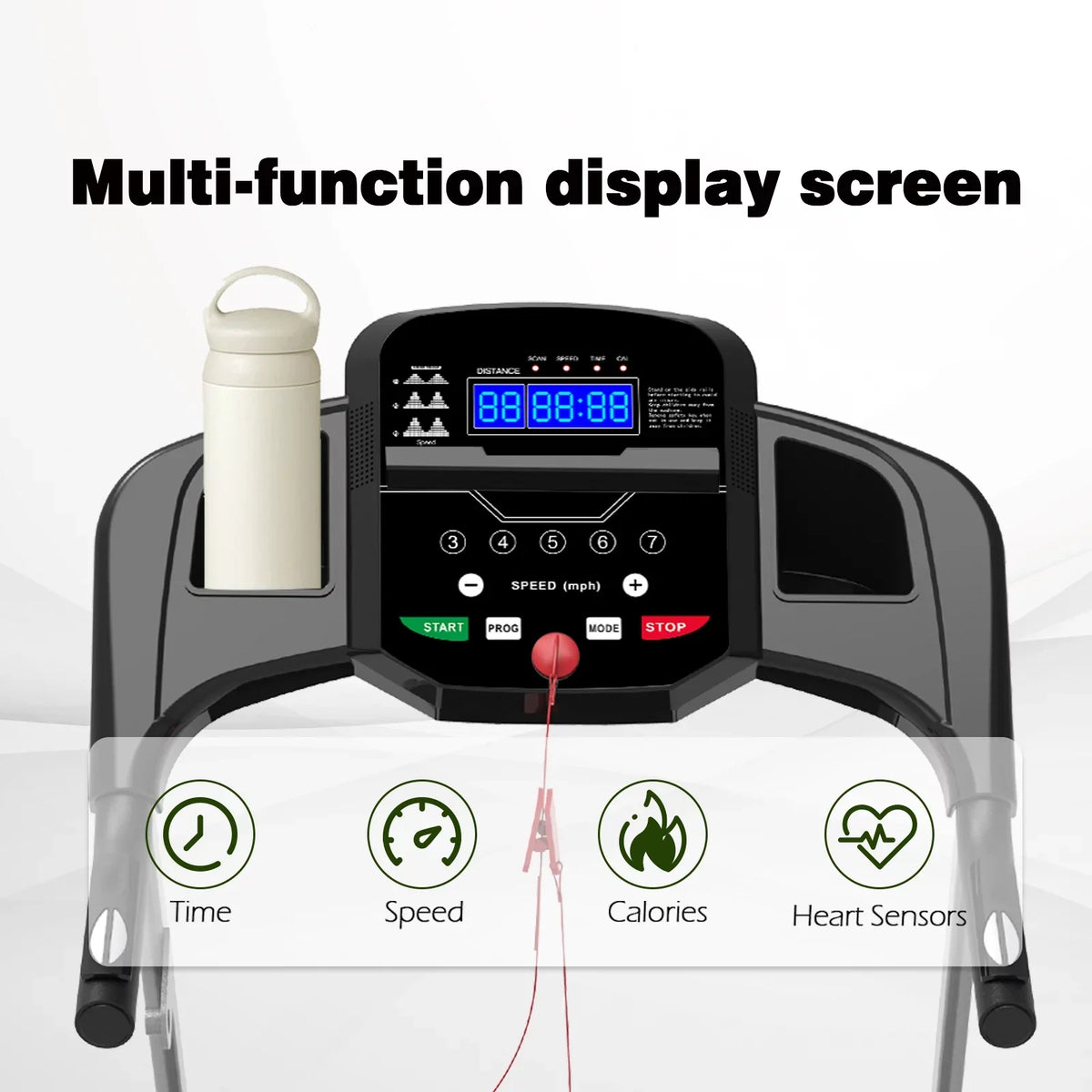 Machine, Running Inolait Folding Black Treadmill 1.5HP Electric