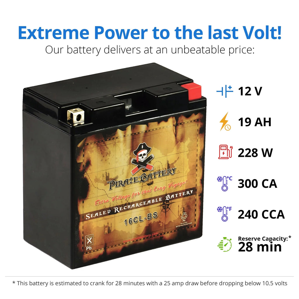 for Jet Ski Brp Pirate Battery Sea-doo 2004 Other Yb16cl-bs Models All Battery