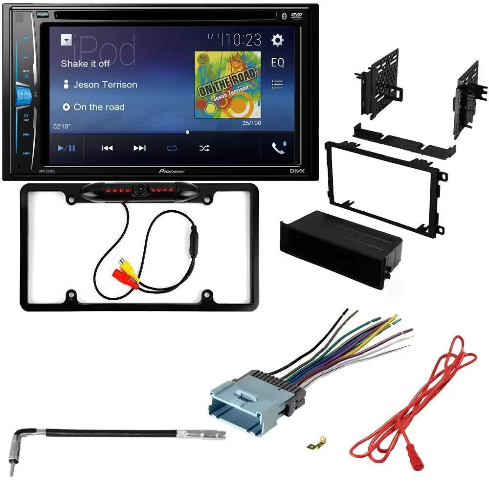 Pioneer Din and for Camera, with / Touchscreen, - Installation Backup Dash Bundle Bluetooth Car 2000-2004 Silhouette Multimedia Kit DVD Stereo Kit KIT2412 Oldsmobile Double