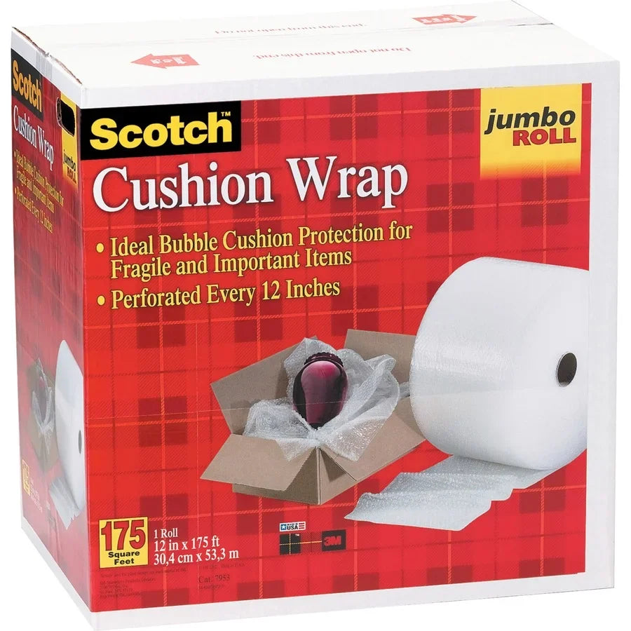 Roll 175 Non-scratching - Ft - Wrap Jumbo Scotch Width Length Lightweight, Cushion 12" X