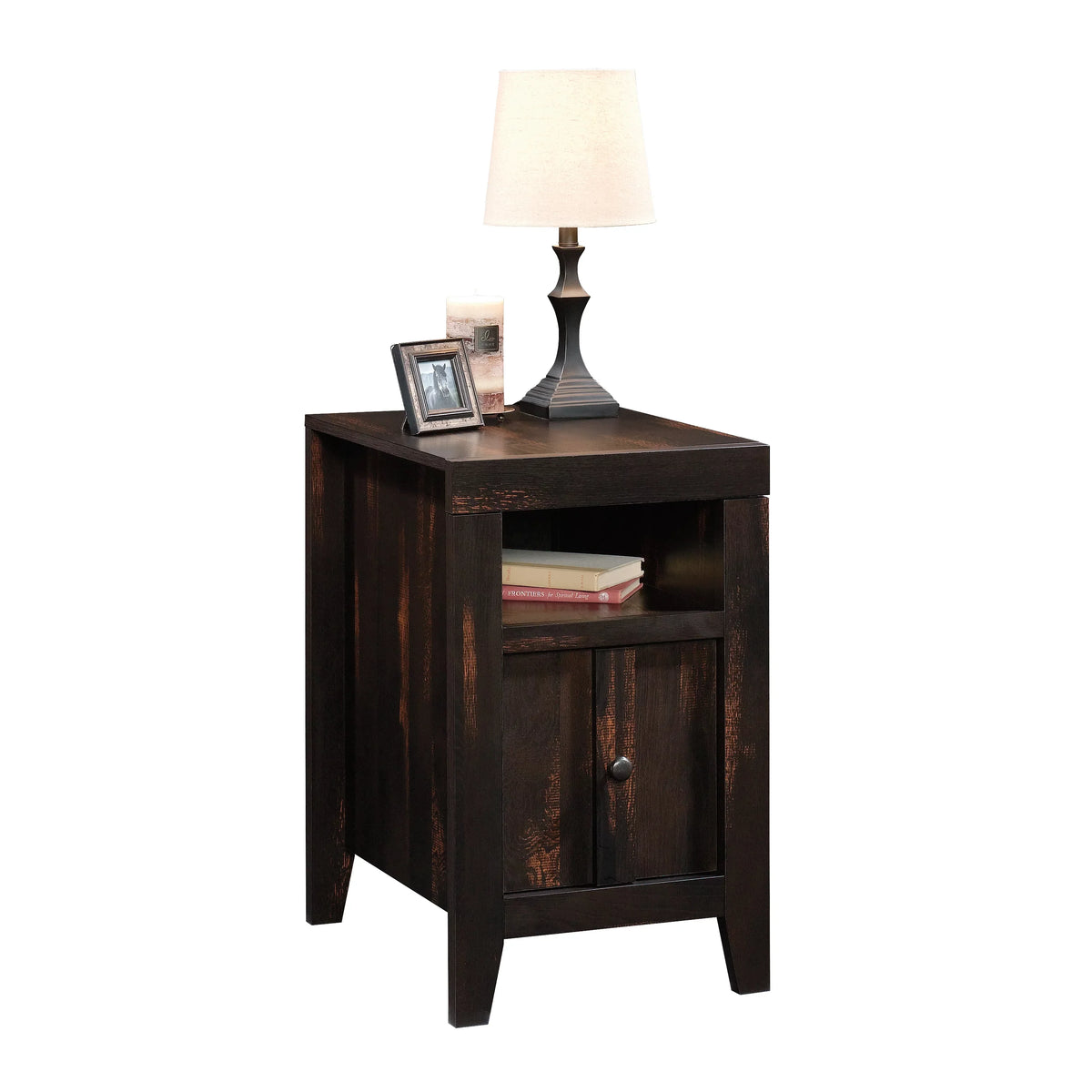 Table, Sauder Dakota Finish Pine Pass Char End