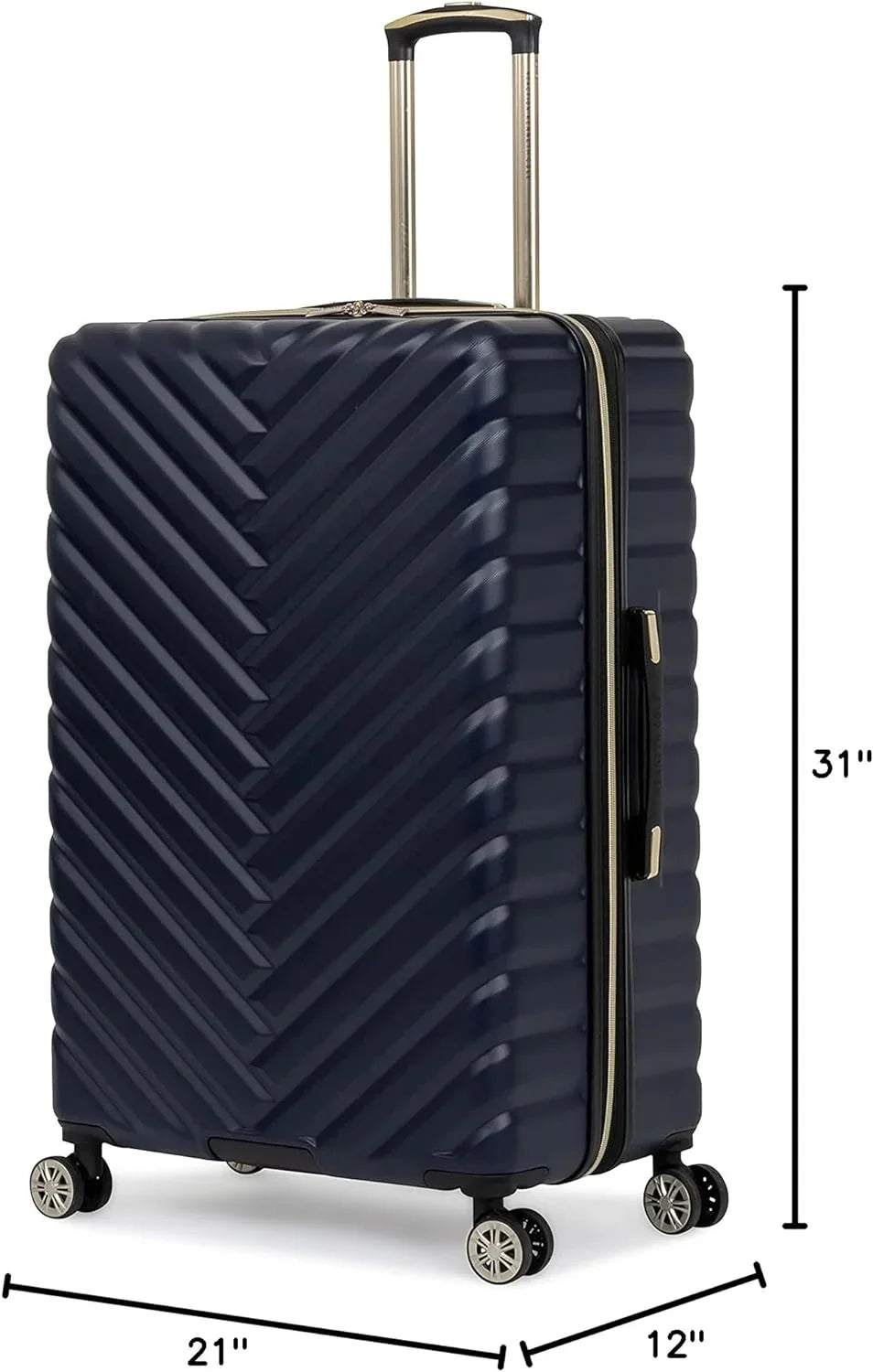 Navy, Checked Lightweight Checked Hardside Kenneth 28-Inch REACTION Square Chevron Luggage, 28-Inch Expandable Cole Madison Spinner Navy