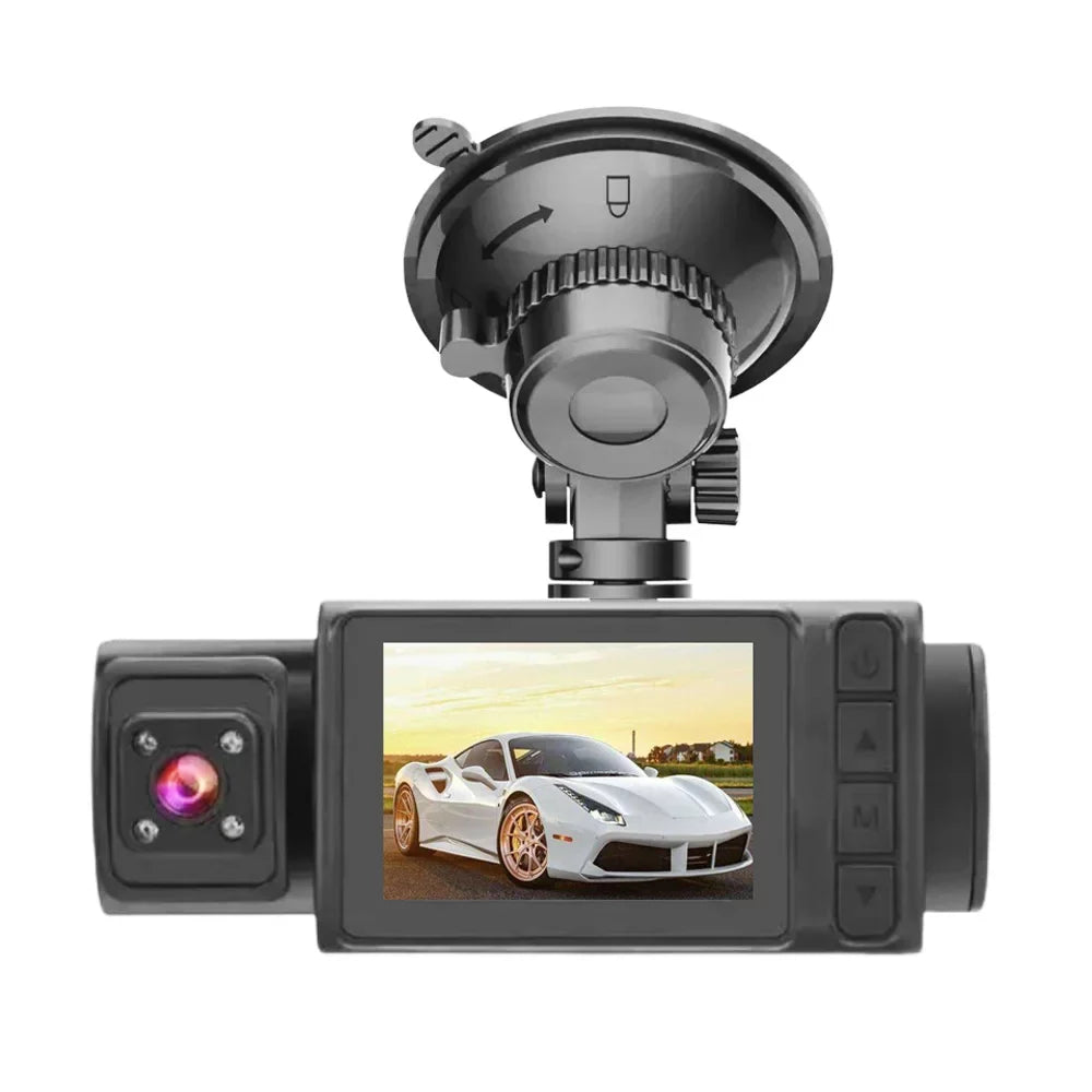 '- - Dash with Recording Reliable Multi-Language Video Enhance Mirror Rearview Recorder Driving Safety 2in Cam Clear Car 3-Camera Car Auto with