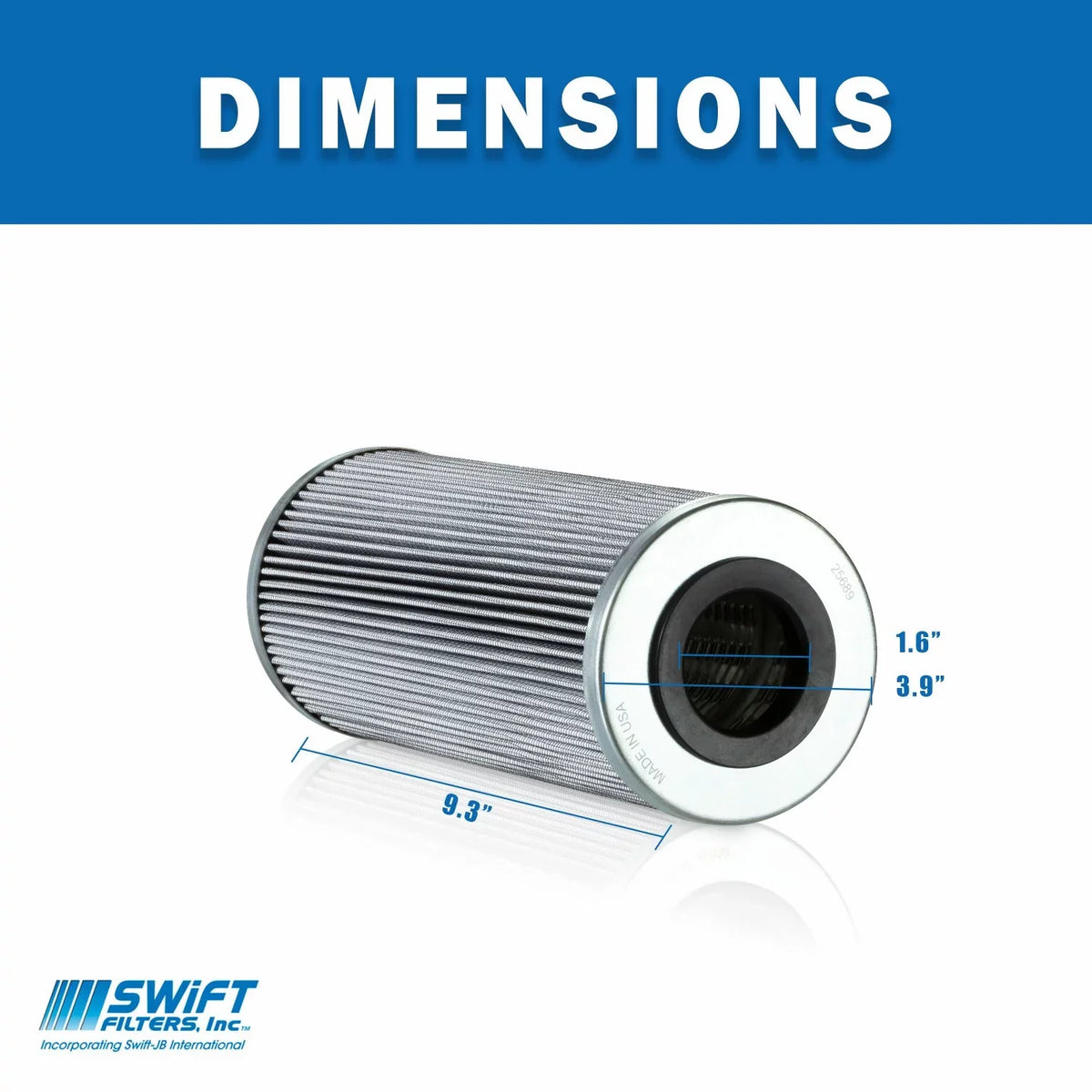 Cartridge for Microglass Interchange NAPA Filter 3 Micron 7840 Direct Element