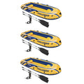 And Intex Set Pump Pack) Oars, (3 Yellow With Inflatable Boat Raft