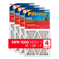 Filter, Defense, MERV 1000 Filtrete 4 Air Allergen 12x24x1 Filters MPR 11,