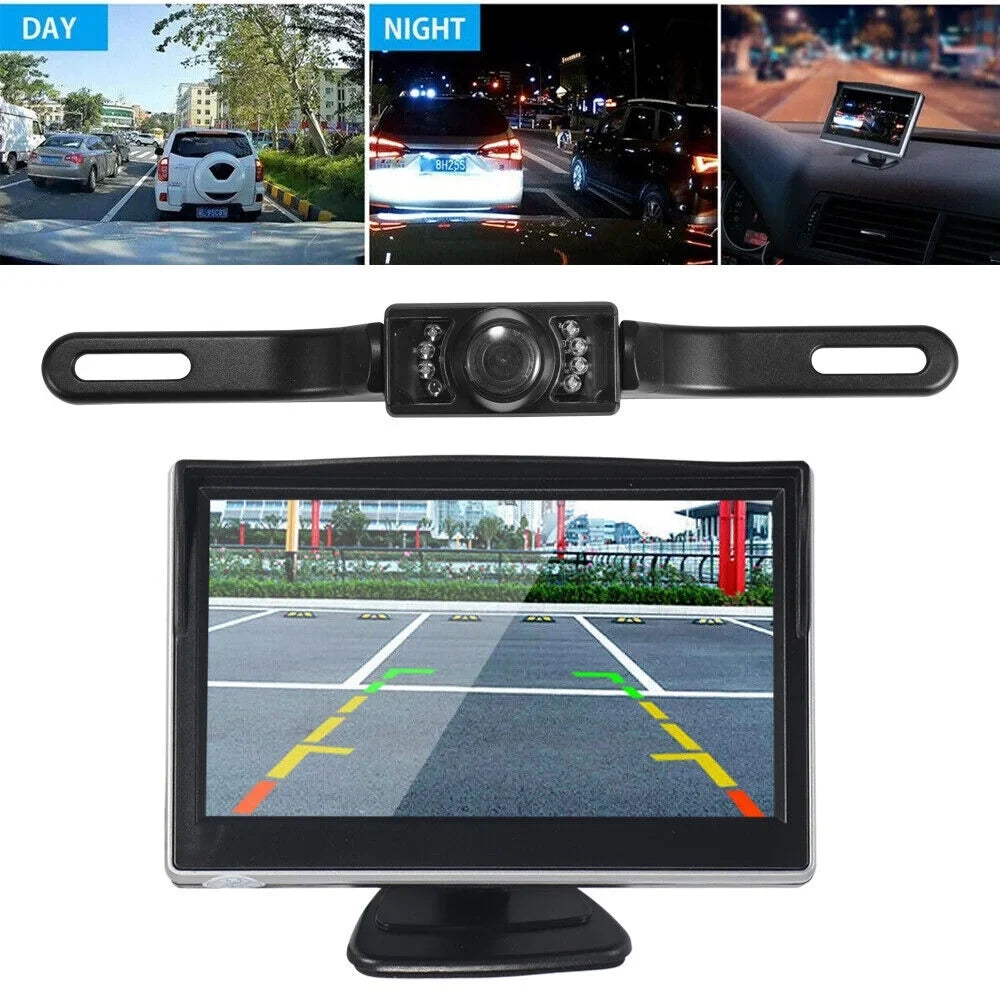 Monitor Night HD Jahy2Tech Kit 5" Wireless Car View Backup Rear Vision Waterproof Camera