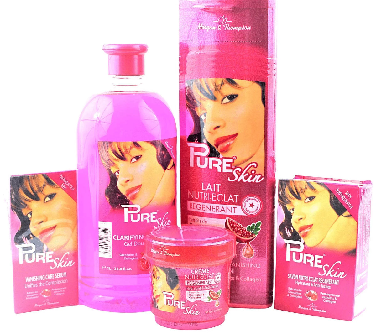 Face Vanishing of Set Gel 5 Lotion, Cream, Care Body Skin Shower Soap, Pure