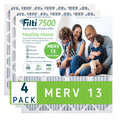 HVAC (4 Furnace 20x25x1 13 Pleated 7500 Filter Home Pack) Filti Air MERV