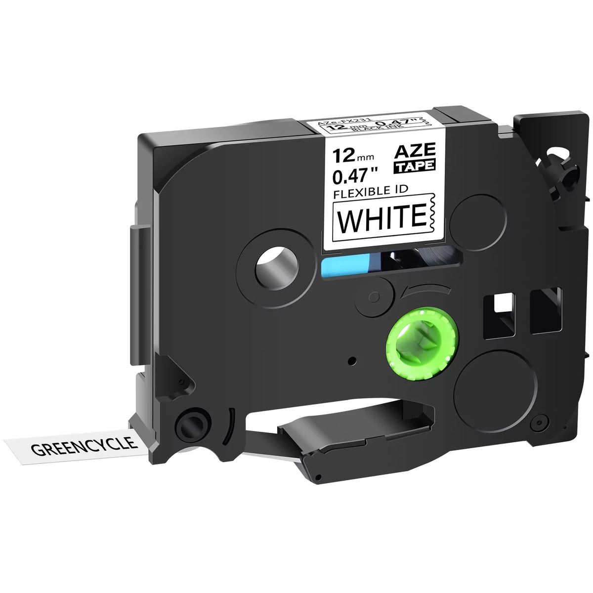 TZ-231 Black Wire 12mm x ID TZe-FX231 Brother TZe 50PK for Compatible TZ-FX231 Label on Tape P-touch 8m GREENCYCLE TZe-231 TZ Flexible White Cable