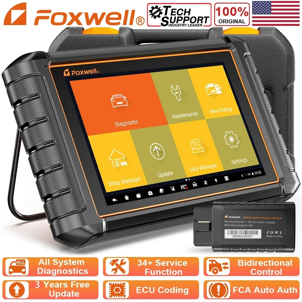 Code Bi-Directional All Foxwell ECU Tablet Auto Data Car Car Test OBDII Reader 30+ Services OBD2 Systems Live Tool Scanning Reset Diagnostic NT909 Doctor Automotive Scanner EOBD Scan Coding Active